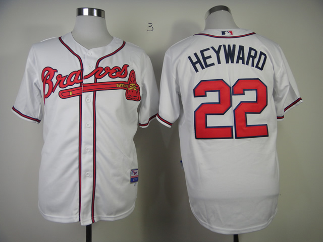 Men Atlanta Braves #22 Heyward White MLB Jerseys->atlanta braves->MLB Jersey